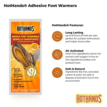 HotHands Insole Foot Warmers - Up to 9 Hours of Warmth