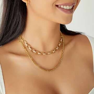 KissYan Gold Choker for Women - Dainty & Adjustable Necklace
