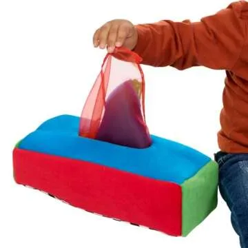 Excellerations Plush Pull & Play Tissue Box with Scarves