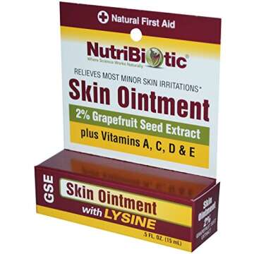 NutriBiotic Skin & Wound Spray and Skin Ointment Bundle with Lemon Peel, Tea Tree Leaf, Vitamin C and Grapefruit Extract, 4 fl. oz. and 0.5 oz.
