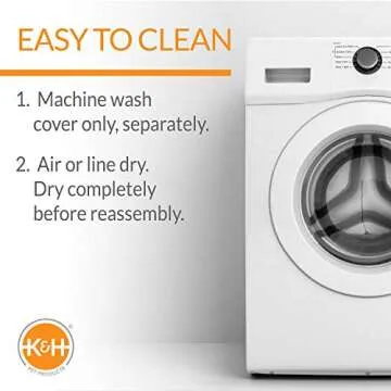 K&H Pet Products Small Animal Outdoor Heated Pad Replacement Cover, Zipper Closure, Soft & Breathable, Machine Washable, Fits K&H Small Animal Heated Pad (Sold Separately) - 12 X 9in Gray Fleece