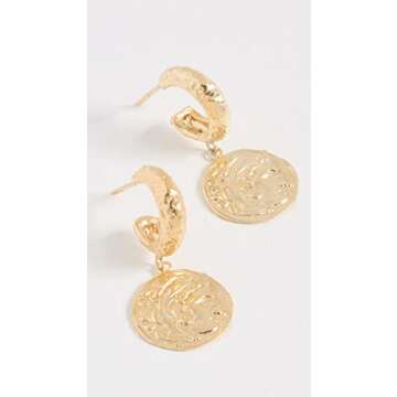 By Adina Eden Women's 14k Vintage Hoop Earrings - Gold