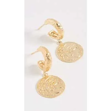 By Adina Eden Women's 14k Vintage Hoop Earrings - Gold
