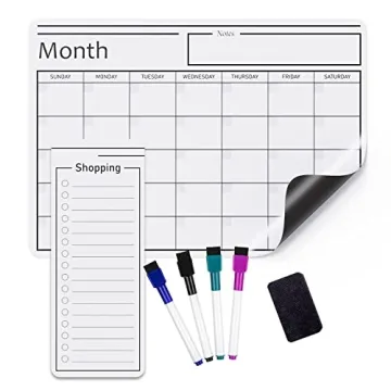 Amazon Basics Magnetic Whiteboard Calendar 12x17