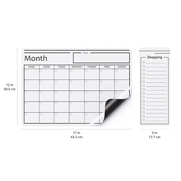 Amazon Basics Magnetic Whiteboard Calendar 12x17