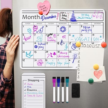 Amazon Basics Magnetic Whiteboard Calendar 12x17