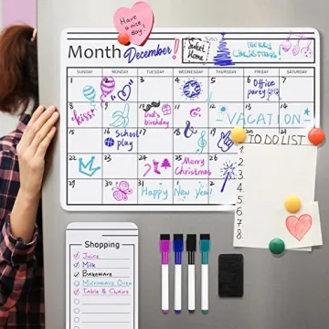 Amazon Basics Magnetic Whiteboard Calendar 12x17