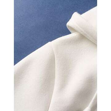 Floerns Women's Casual Long Sleeve Zip Up Cropped Hoodie Jacket with Pockets White M