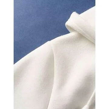 Floerns Women's Casual Long Sleeve Zip Up Cropped Hoodie Jacket with Pockets White M