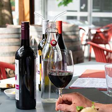 Patelai 10 Pcs 14 Inch Wine Bottle Long Drinking Straw for 100 oz Tumblers Reusable Clear Straw with Cleaning Brush for Party Wedding Holiday Drinking Favors