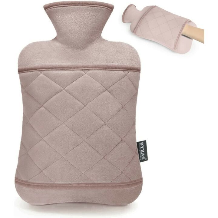 BYXAS Hot Water Bottle with Hand Pocket Cover 2.0L