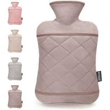 BYXAS Hot Water Bottle with Hand Pocket Cover 2.0L