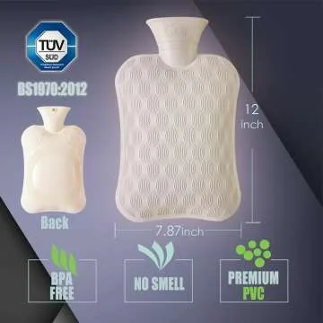 BYXAS Hot Water Bottle with Hand Pocket Cover 2.0L