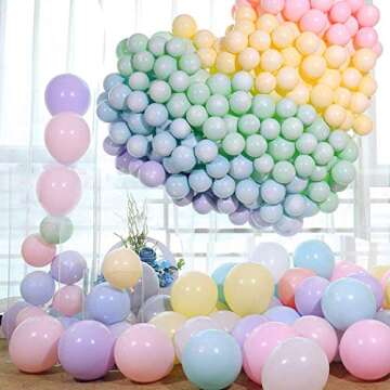 Party Pastel Balloons 150 pcs Macaron Balloons kit for Birthday Baby Shower Wedding Engagement Anniversay Christmas Festival Picnic or Friends & Family Party Decorations-assorted colors