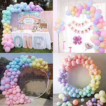 Party Pastel Balloons 150 pcs Macaron Balloons kit for Birthday Baby Shower Wedding Engagement Anniversay Christmas Festival Picnic or Friends & Family Party Decorations-assorted colors