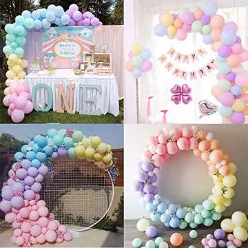 Party Pastel Balloons 150 pcs Macaron Balloons kit for Birthday Baby Shower Wedding Engagement Anniversay Christmas Festival Picnic or Friends & Family Party Decorations-assorted colors