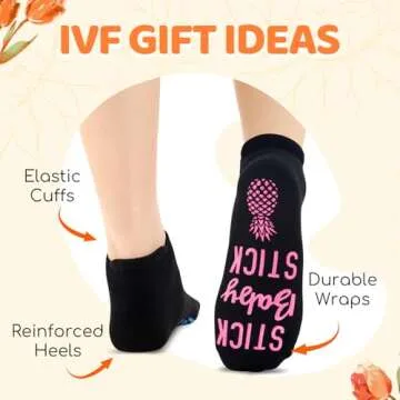 IVF Gifts for Women - Fertility Infertility Pineapple Heart Socks