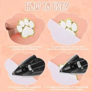 16 Self-Adhesive Paw Print Patches for DIY Crafts