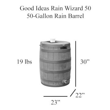 Good Ideas 50 Gallon Rain Barrel for Outdoor Collection