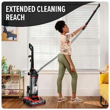 Dirt Devil Multi-Surface Extended Reach+ Upright Bagless Vacuum Cleaner for Carpet and Hard Floor, Powerful, Lightweight, Corded Vacuum Cleaners for Home Use