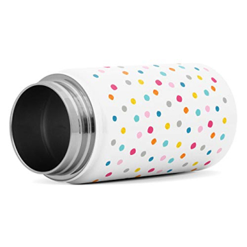 Simple Modern Kids Water Bottle with Straw Lid | Insulated Stainless Steel Reusable Tumbler for Toddlers, Girls, Boys | Summit Collection | 14oz, Polka Play