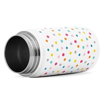 Simple Modern Kids Water Bottle with Straw Lid | Insulated Stainless Steel Reusable Tumbler for Toddlers, Girls, Boys | Summit Collection | 14oz, Polka Play