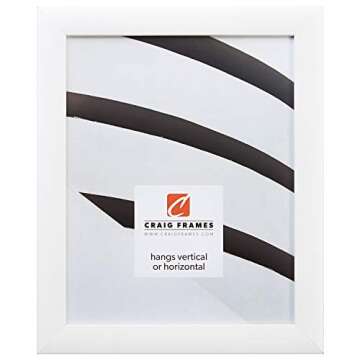 Craig Frames 23247812 17 by 22-Inch Picture Frame, Smooth Finish, 1 Inch Wide, White