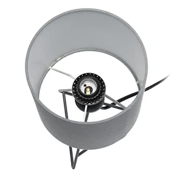 Wire Metal Table Lamp - Gold with Fabric Shade - Stylish Lighting