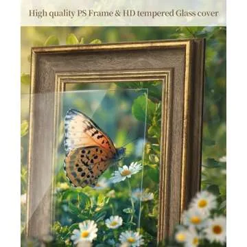 Afuly 8x10 Vintage Picture Frame Elegant Retro Picture Frames Wood Gold Photo Frame Wall Hang Desktop Home Decor Birthday Gifts for Grandma Mom Women Parents