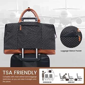 Realer Canvas Weekender Bag with Shoe Compartment and Toiletry Bag