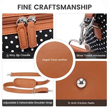 Realer Canvas Weekender Bag with Shoe Compartment and Toiletry Bag