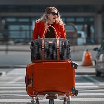 Realer Canvas Weekender Bag with Shoe Compartment and Toiletry Bag