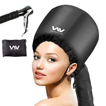 Bonnet Hood Hair Dryer Attachment Set - Soft Adjustable Hooded Bonnet for Hand Held Hair Dryer - Inc...