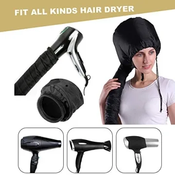 Adjustable Bonnet Hood Hair Dryer Attachment Set for All Hair Types