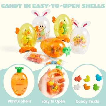 SYNCFUN Easter Candy Eggs - Fun & Safe Surprise Treats