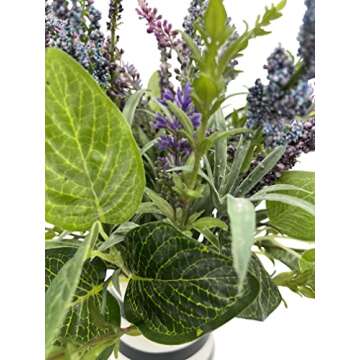 Admired By Nature 16" H Artficial Lavender Foliage Greenery Ceramic Potted Plant Spring Indoor Faux ...