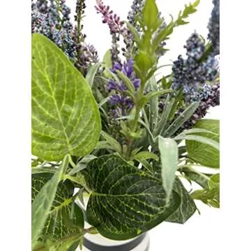 Admired By Nature 16" H Artficial Lavender Foliage Greenery Ceramic Potted Plant Spring Indoor Faux ...