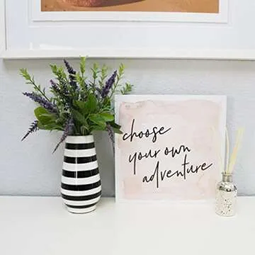 Admired By Nature 16" H Artficial Lavender Foliage Greenery Ceramic Potted Plant Spring Indoor Faux Plant décor, Wedding Centerpieces, Tabletop, Home Décor, Office Desk, Kitchen Table Décor