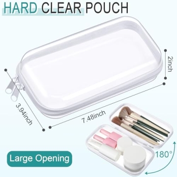 Sanwuta Clear Hard Zipper Cases for Tools Travel Snacks