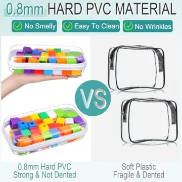 Sanwuta Clear Hard Zipper Cases for Tools Travel Snacks