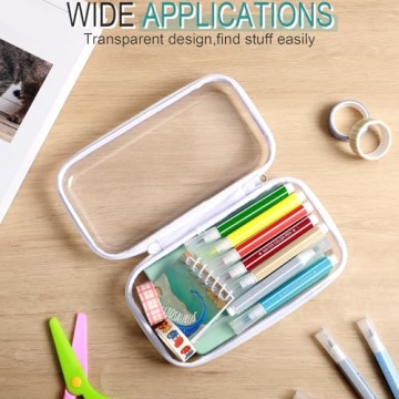 Sanwuta Clear Hard Zipper Cases for Tools Travel Snacks