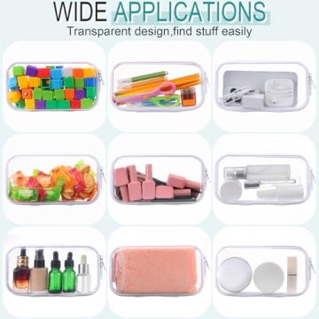 Sanwuta Clear Hard Zipper Cases for Tools Travel Snacks