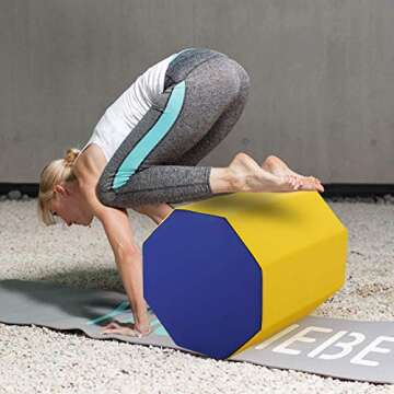 Outroad 25x28 Inches Gymnastics Mat Tumbling Mat Octagon Tumbler Skill Somersault Backbend Trainer for Home Gym Fitness, Martial Arts