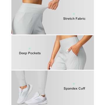 G Gradual Women's High Waisted Yoga Joggers with Pockets