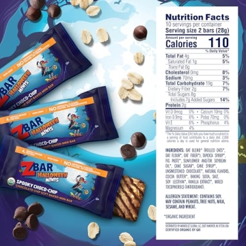 Zbar Halloween Minis Organic Snack Bars for Kids