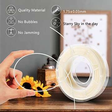 Vibrant Glow in The Dark 3D Printing Filament Pack 1.75mm