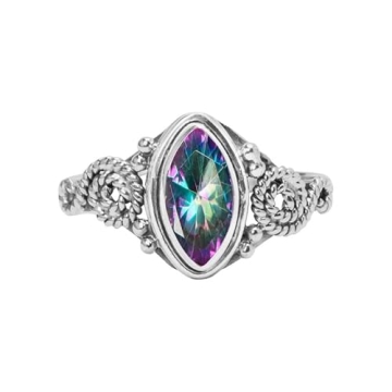 Mystic Topaz Stone Ring - Elegant Handmade Gift for Women