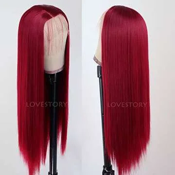 Lovestory Red Heat Resistant Synthetic Lace Front Wig