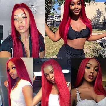 Lovestory Red Heat Resistant Synthetic Lace Front Wig