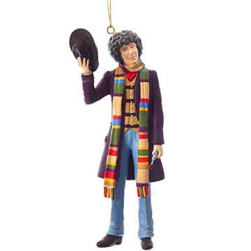 Doctor Who 4th Doctor Ornament - 5 Inch Collectible Decoration for Whovians